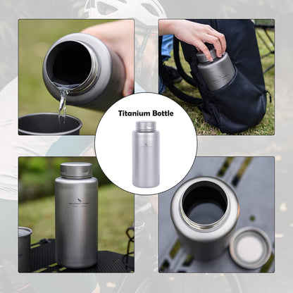 Boundless Voyage Titanium Water Bottle 1 Liter Single-layer Sports Bottle Ultralight Leakproof Drinkware for Outdoor Camping Hiking