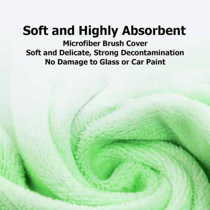 Windshield Cleaning Tool, Microfiber Brush, Dust Removal Supplies, Detachable Windscreen, Vehicle Detailing Sturdy, Efficient, Great for Trucks and Household Mirrors