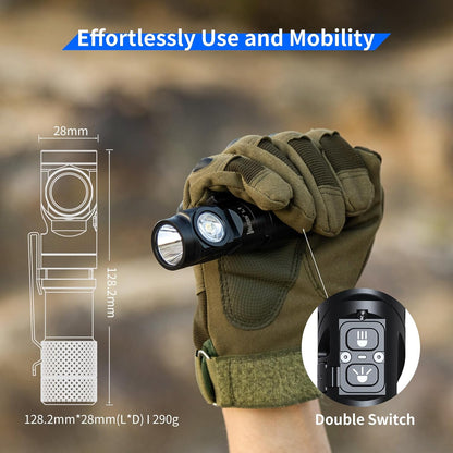WUBEN L1 LED Torches Super Bright Rechargeable 2000 Lumens, Tactical Flashlight Powerful Torch Battery Powered, Multifunctional IP68 Waterproof Powerful Handheld Flash Light for Camping Hiking