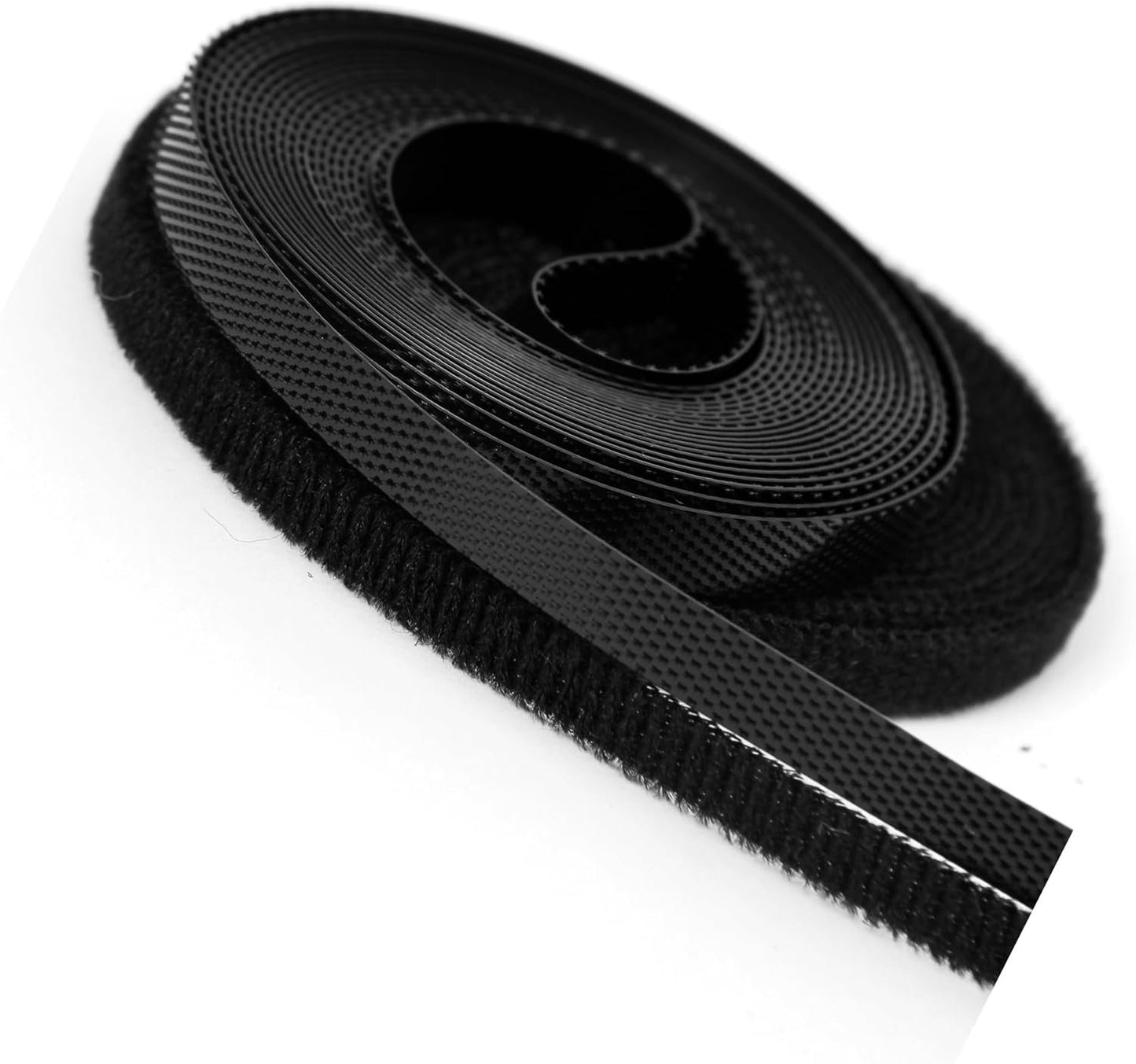 Zhooooonglf Extremely Thin and Soft Strong Doll Clothes Hook and Loop Tape Fasteners 3m x 6mm About Sewing Type Back Without Adhesive Doll Clothing Accessoriesï¼ˆBlack