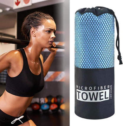 Quick Drying Beach Towel, Microfiber Sandproof Bath Towel, Ultra-Absorbent Workout Gear, Portable Fast-Dry Cloth for Fitness and Travel, 15.75x31.5 inches, Microfiber