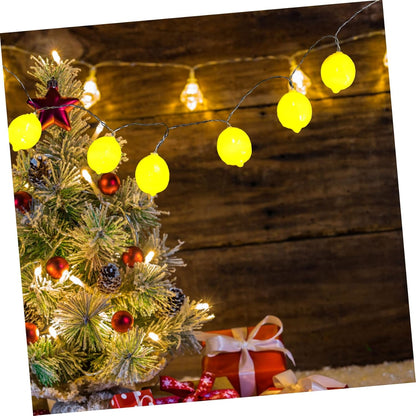 LIFKICH 1 String Lemon Shaped LED String Lights Battery Operated Indoor Hanging Lights for Weddings Parties and Home Decor for Ambience
