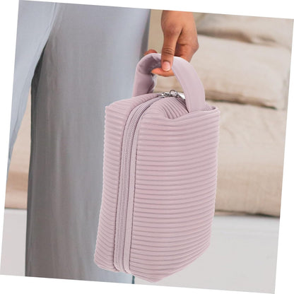 Cosmetic Bag Hand Makeup Bag Make Up Bag Bags Capacity Makeup Bag Make Up Bag Make up Bag Toiletry Bag Tote Bag for Makeup Accessory Pink Leather, pink, modern