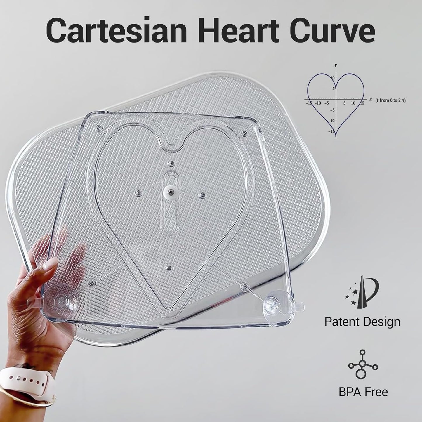 LAMU Lazy Susan Turntable Organizer for Refrigerator, 15.67''x11.7'' Clear Rectangular Fridge Organizer Storage, Lazy Susan for Cabinet, Table, Pantry, Countertop