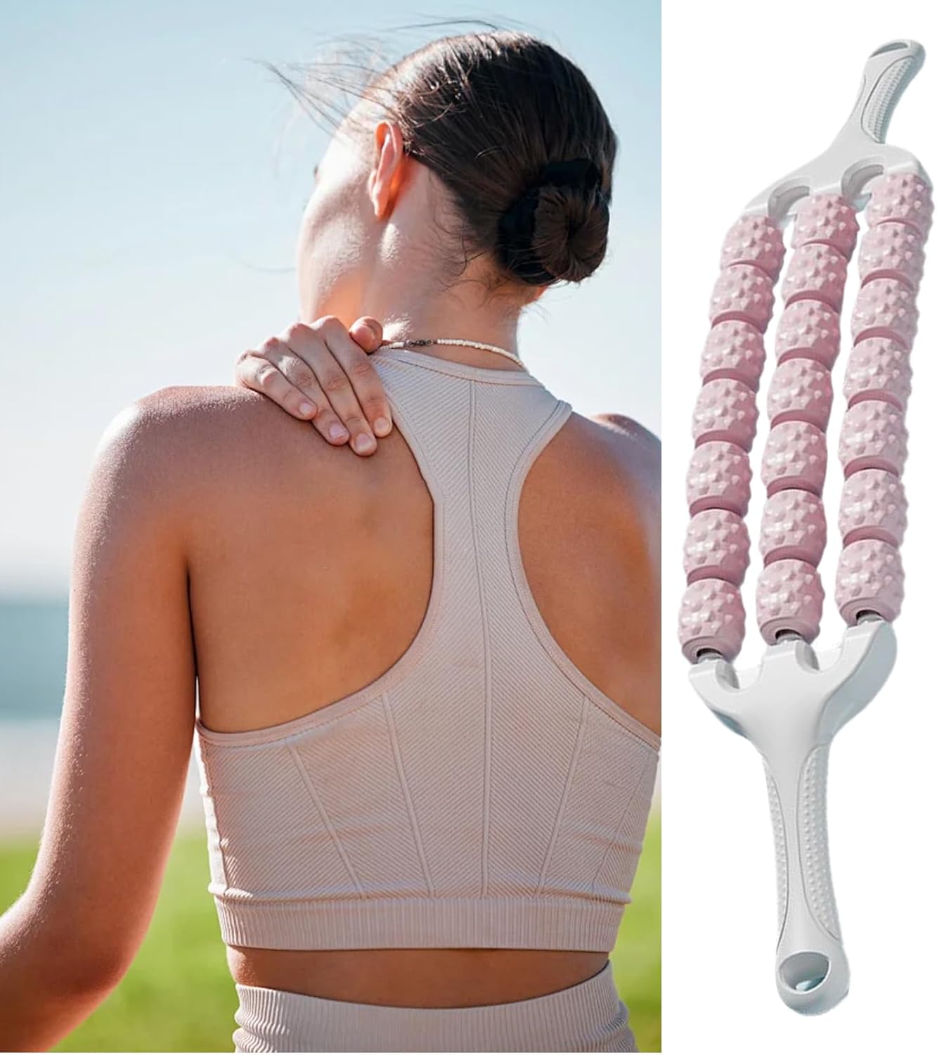 Massage Stick Roller,Muscle Roller Massage Tool - Handheld Exercise Massager Tool Relief Trigger Points Health Care for Joints Recovery, Back & Yoga