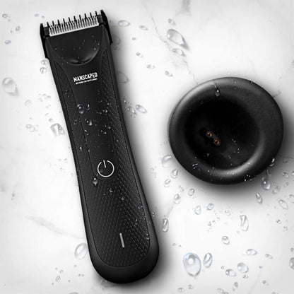 MANSCAPED® Electric Groin Hair Trimmer, The Lawn Mower® 3.0, Replaceable Ceramic Blade Heads, Waterproof Wet/Dry Clippers, Standing Recharge Dock, Ultimate Male Hygiene Razor