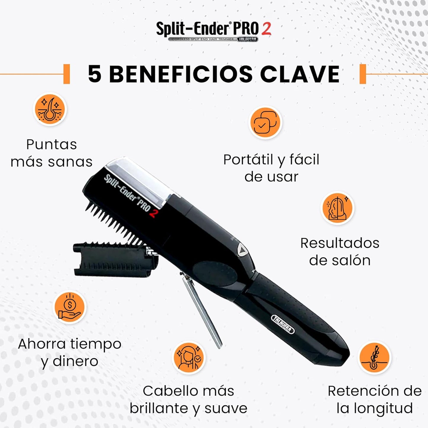 Split Ender Pro 2 Hair Repair Electric Tool for Split Ends, Damaged Hair Trimmer for Broken, Dry, Brittle and Frizzy Split Ends, Men & Women Hair Products for Personal Care - Black