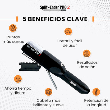 Split Ender Pro 2 Hair Repair Electric Tool for Split Ends, Damaged Hair Trimmer for Broken, Dry, Brittle and Frizzy Split Ends, Men & Women Hair Products for Personal Care - Black