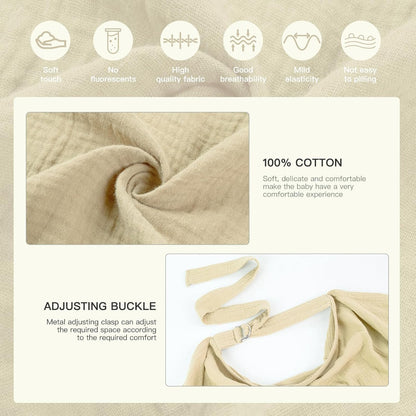 Muslin Nursing Cover for Baby Breastfeeding, Breathable Cotton Breastfeeding Cover up with Arch Neckline for Women, Nursing Apron