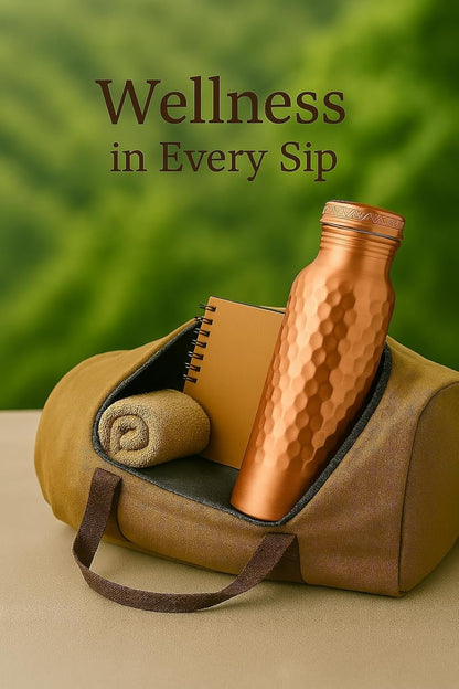 30 Oz Pure Copper Water Bottle for Drinking | Hammered Ayurvedic Vessel with Leak-Proof Lid, 100% Pure Copper Tumbler, Flask | Perfect for Hydration with Health Benefits, Unique Gifts