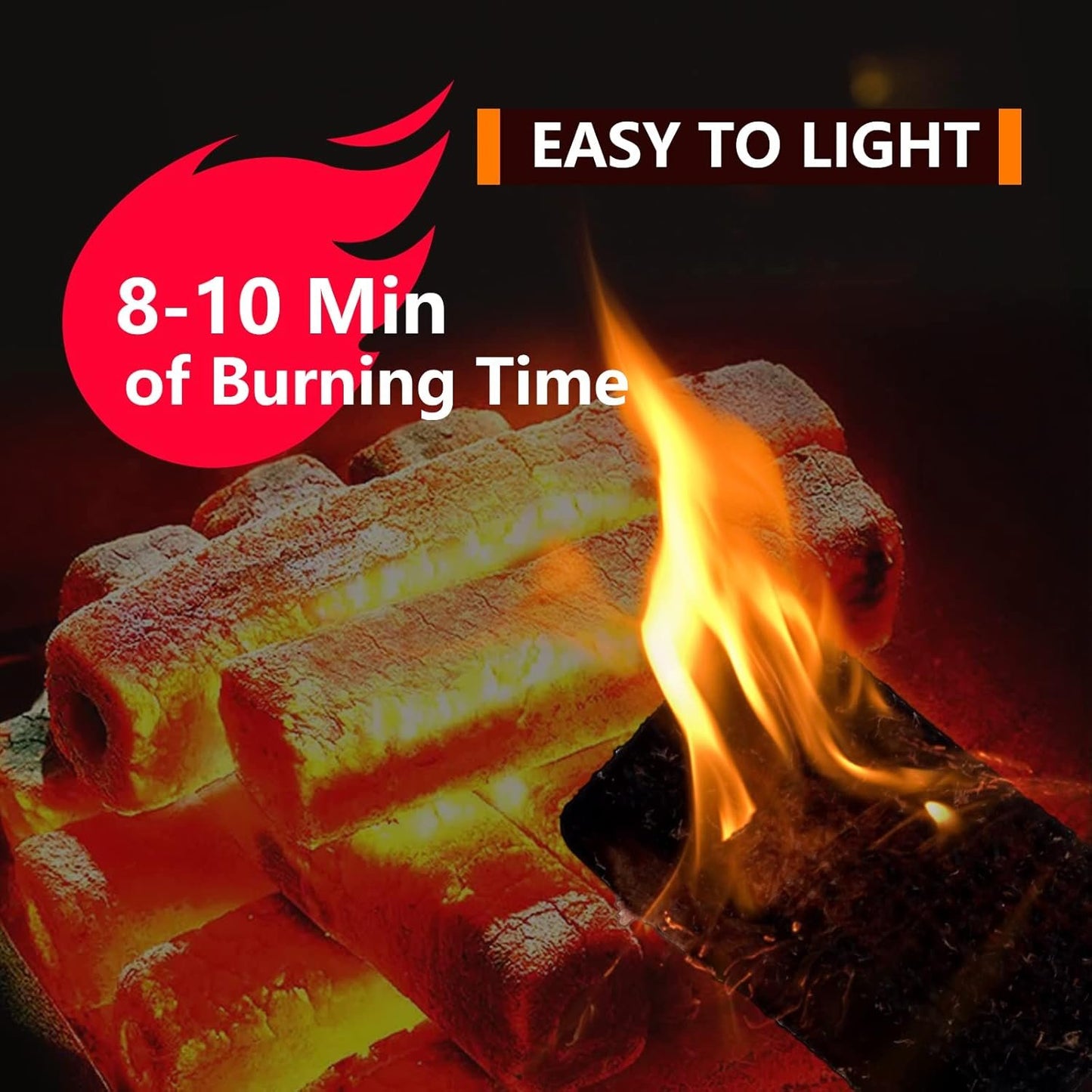 Bbcuepro All Natural Charcoal Fire Starters - 144 PCS Cubes Lightning Fast Lighters for Barbecue Grill, BBQ Charcoal, Campfire, Fireplace, Wood Stove, Smoker and More