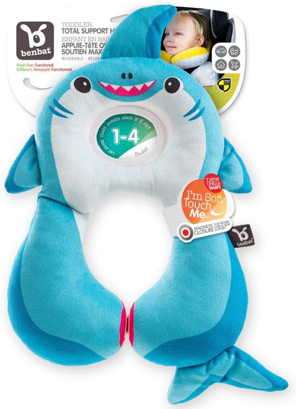 BENBAT Shark Design Travel Friends Headrest for 1 to 4 Years, Multi/Colour (BE-HR309)
