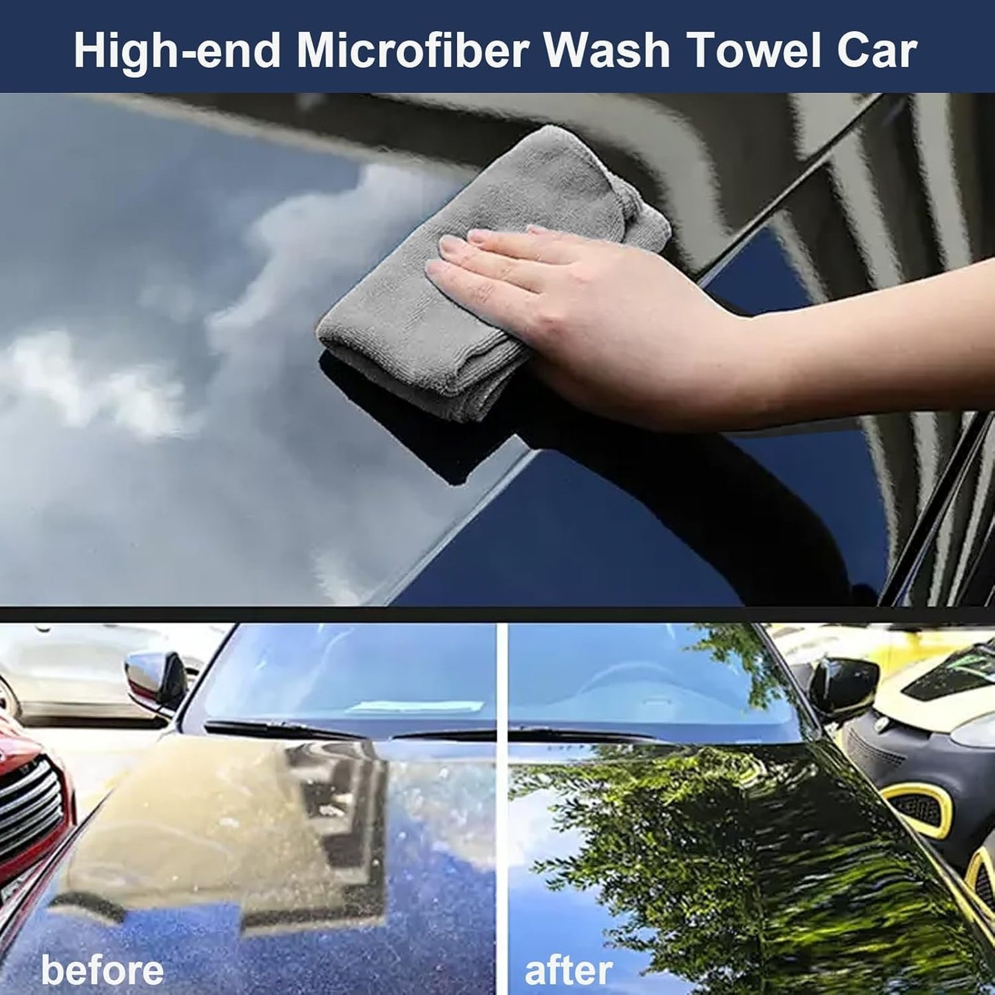 Générique Car Cleaning Cloths, Car Wash Towels, 11.81in Quick-Dry Reusable Clean Wipes, Autentico Soft Microfiber Material, Assorbent Detailing Cloth for Auto and Home Use