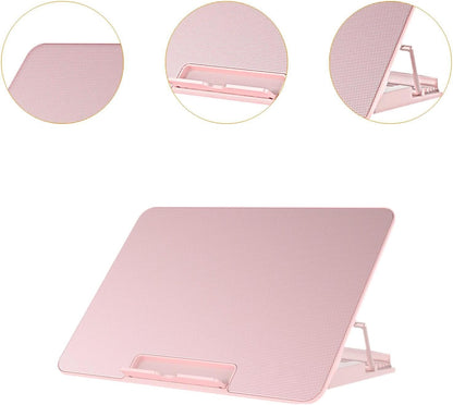 NonMiFyR Laptop Cooling Pad, Laptop Cool, Quiet, Laptop Riser, Portable, Gaming, 6 Fans, Heat Protection, Height Adjustment, Lap Chill, Pink