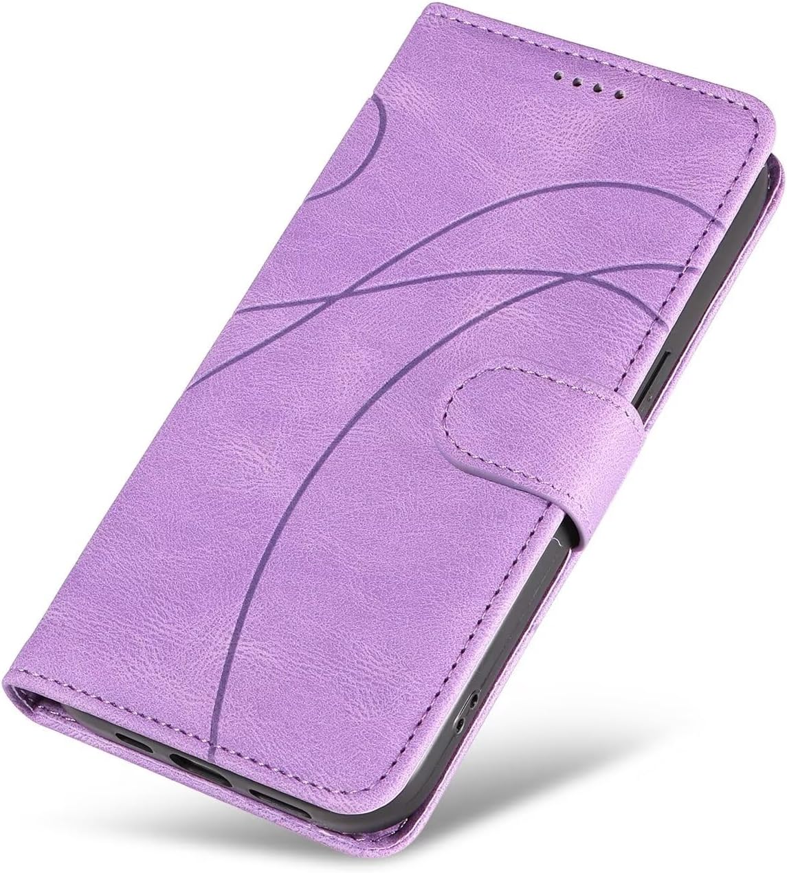 Ttianfa Compatibile for Case Oppo Find X5 Lite, 2 in 1 Leather Wallet Magnetic Flip Cover with Credit Card Holder, Shockproof Folio Kickstand Phone Case-Purple