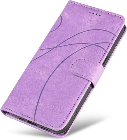 Ttianfa Compatibile for Case Oppo Find X5 Lite, 2 in 1 Leather Wallet Magnetic Flip Cover with Credit Card Holder, Shockproof Folio Kickstand Phone Case-Purple