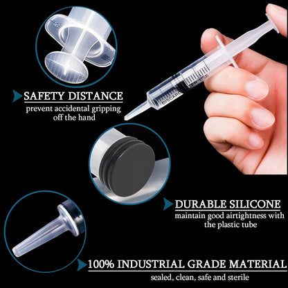 10Pcs Plastic Syringes, 10ml 20ml Measuring Syringe Measurements Individually Sealed Applicator for Industrial Experiments Scientific Labs Oiling Watering Liquids Glue Feeding Pets (20ml-10Pcs)