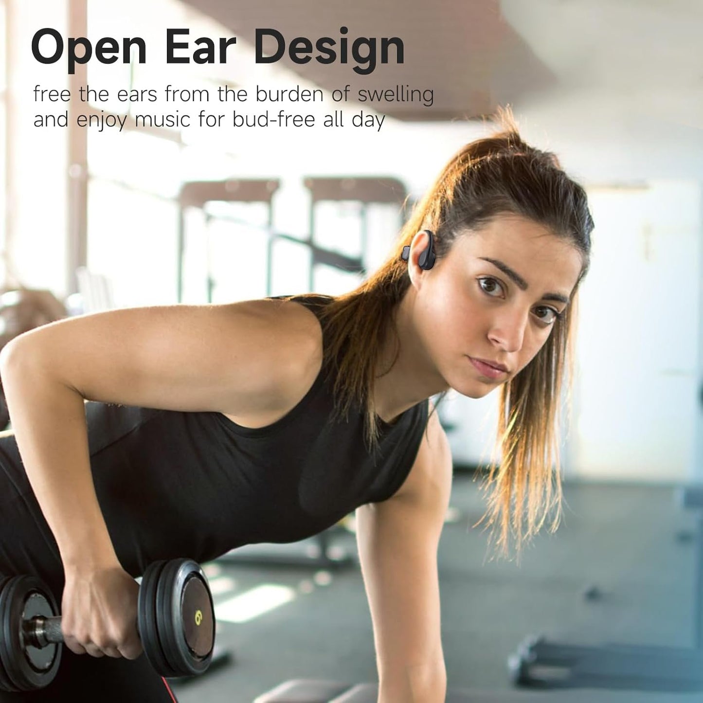 IFECCO Bone Conduction Headphones Bluetooth 5.4 - IPX5 Waterproof Bone Conduction Earbuds with Mic,Open Ear Wireless Sport Headphones for Cycling Running Hiking Bicycle