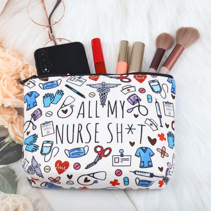 Nurse Makeup Bag Nurse Accessories ER Nurse G-ift Nurse Survival Kit ICU Nurse G-ift ER Nurse G-ift Nurse Appreciation Makeup Bag Nurse Graduation G-ift (All My Nurse ca)