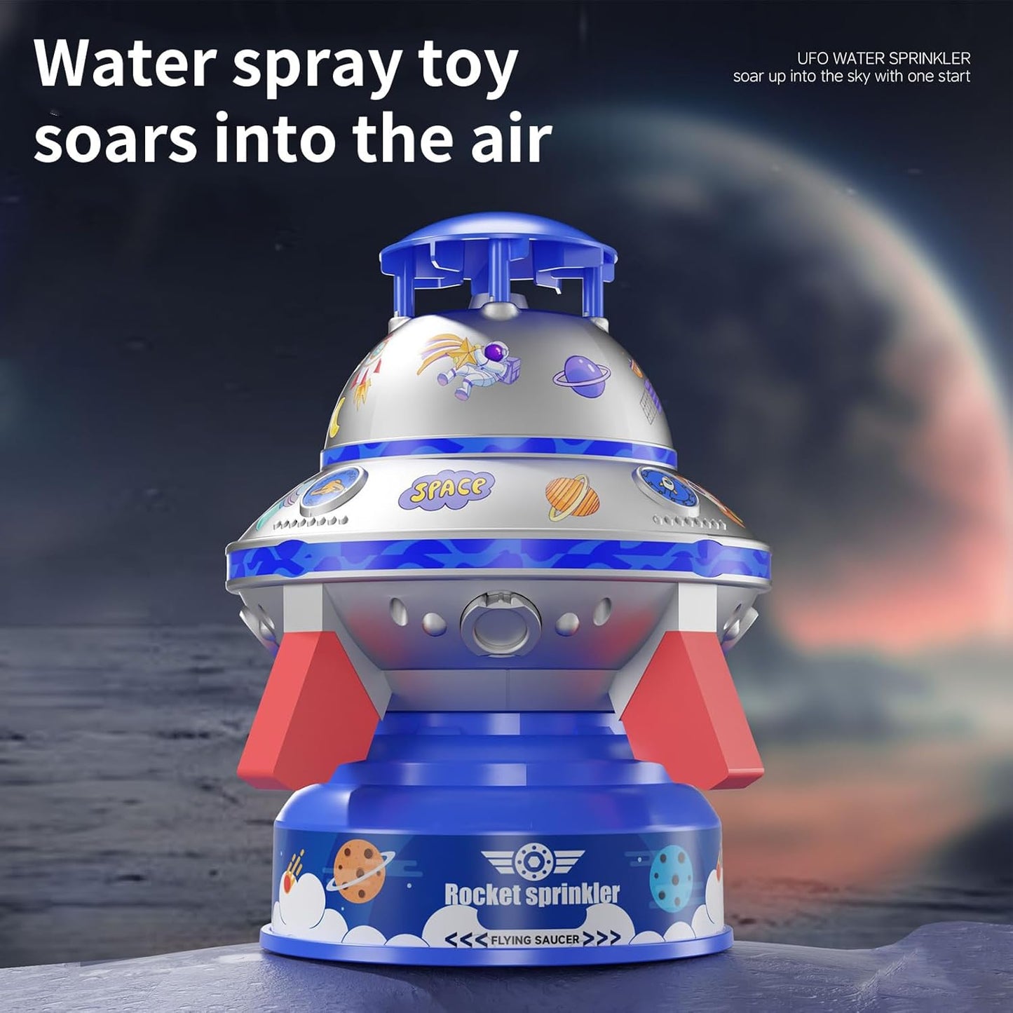 Water Sprayer Toy, Rotating Luminous Sprinkler, Interactive Water Play, Reusable Squirting Feature, Backyard Beach Pool Fun, Summer Play Equipment 7.09x7.09x9.45