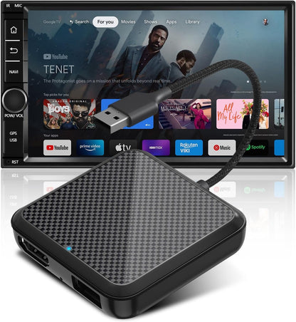 Car TV Mate HDMI for Cars with Factory CarPlay Cable, Car Streaming Device for Fire TV Stick/Roku/PS5/Switch, HDMI to USB Port Adapter, 2.4GHz WiFi, Plug and Play