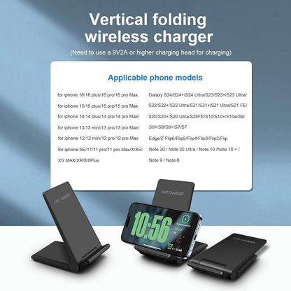 Wireless Charger for iPhone Galaxy Pixel Wireless Charging Stand for iPhone 16 15 14 13 12 11 Series,Samsung Galaxy S24 S23 S21 S20 Ultra Plus Note 20 Galaxy Buds 3 Pro,Pixel 9 8 7 Pro Pixel Buds