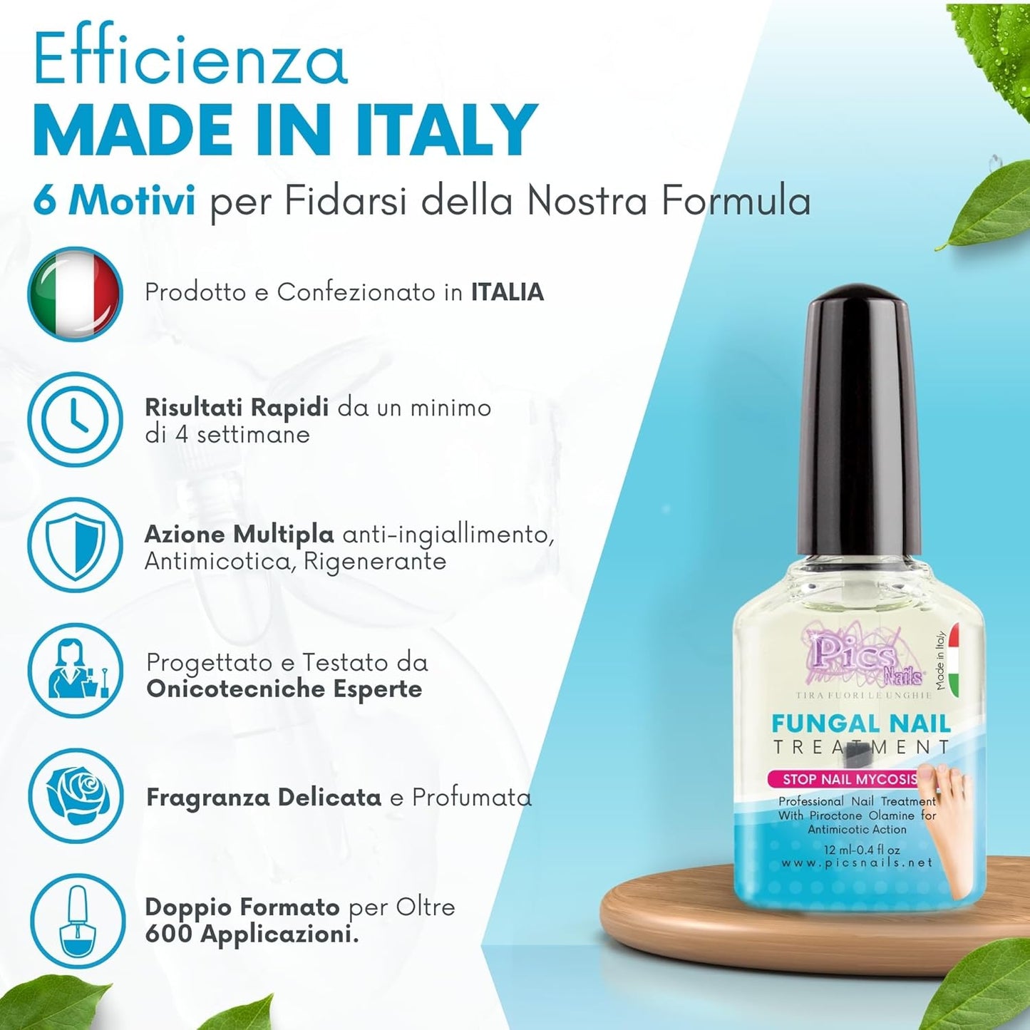 Antifungal Nail Feet and Hands 12 ml – Treatment Prevents Mycosis/Fungi and Restores the Natural Appearance of the Nail.