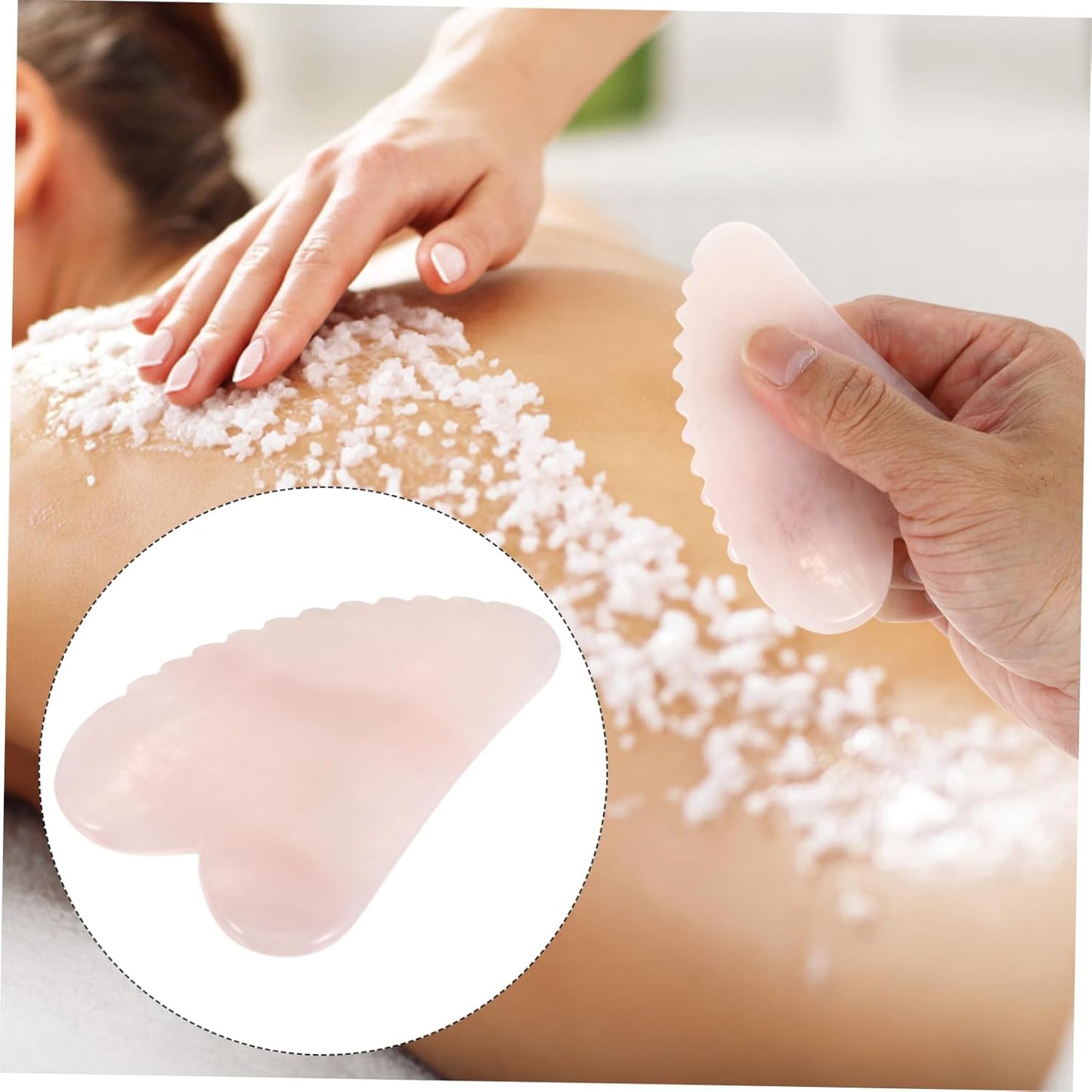 COLLBATH 1Pc Pink Crystal Massage Board Relief Scraping Tool for Facial and Eye Treatment Enhances Circulation Reduces Swelling Easy to Use for Aging and Self Care