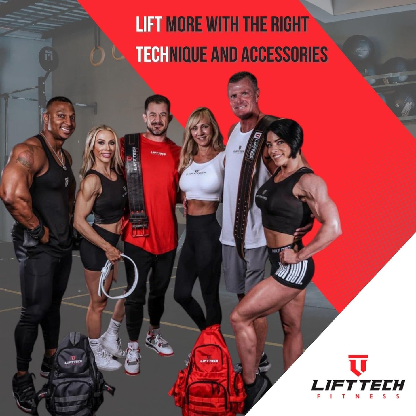 Lift Tech Fitness Padded Cotton Weight Lifting Straps - Gray