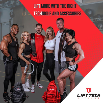 Lift Tech Fitness Padded Cotton Weight Lifting Straps - Gray