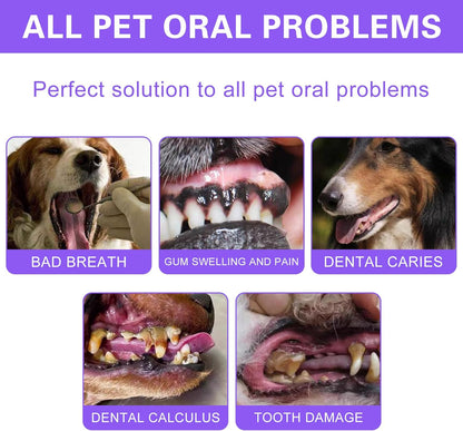 2 Pieces Dental Repair Gel for Dogs, Pet Gel for Oral Care, Fresh Breath for Dogs and Cats, Pet Toothbrush Pen, Pet Oral Care for Dog Cat, Removes Stains and Tartar of Pets