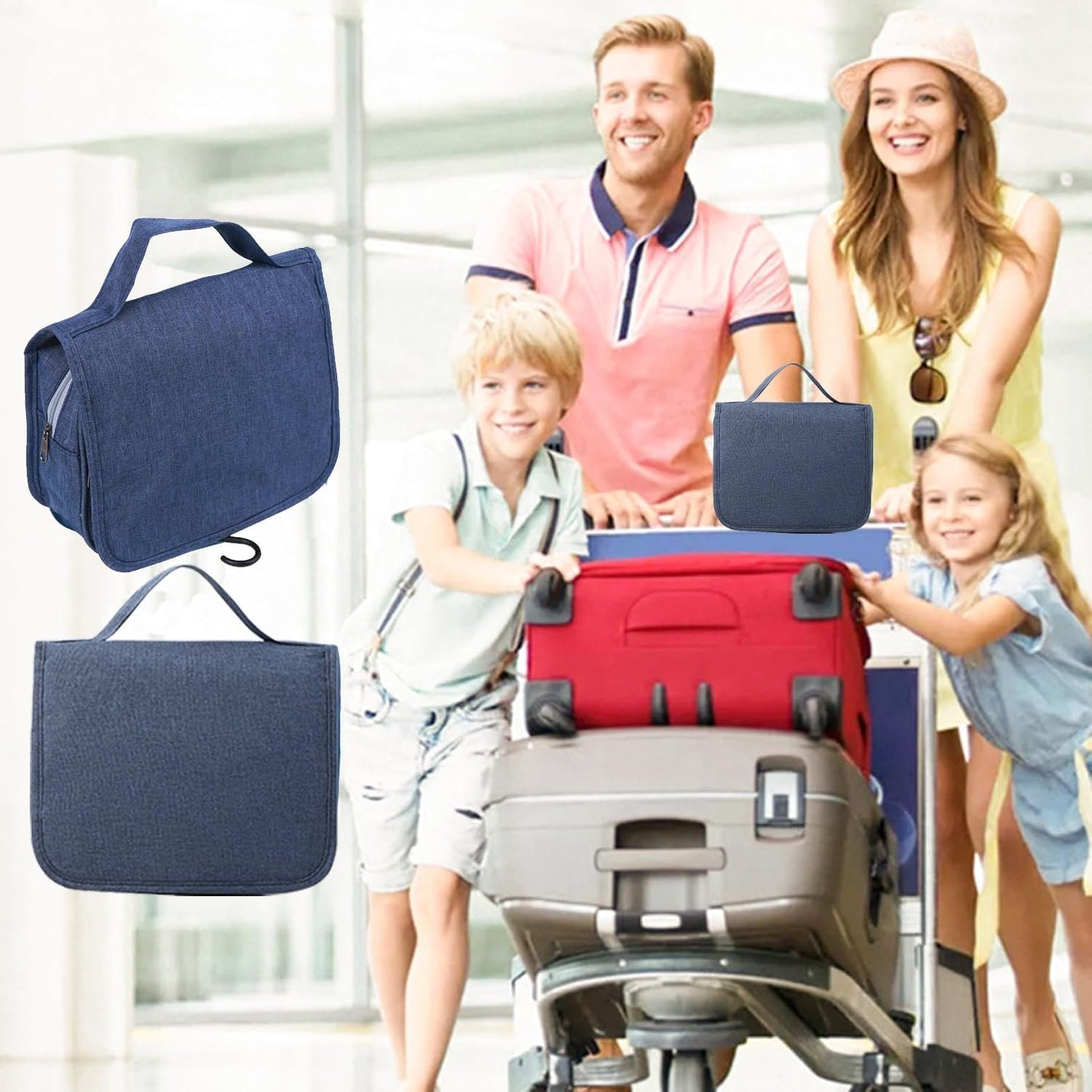 Ostomy Colostomy Travel Bag,Hanging Organizer Bag Accessory Storage Bags Pouch for Ostomy Supplies (Blue)