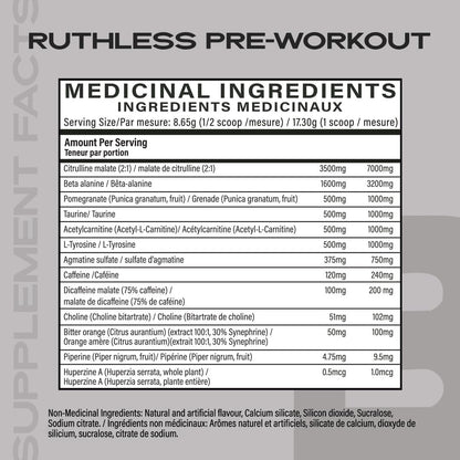 Iron Brothers Supplements Ruthless Pre workout Powder for Women & Men | Creatine-Free Nitric Oxide Booster | Energy & Focus | Workout Supplement, Bulk Pre-Workout | 40 Servings (Pomegranate Acai)