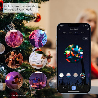 LVWIT Smart Light Bulbs Alexa, BR30 100W Equivalent, E26 Smart LED, Work with Google Assistant, Smart Life App, Tuya App, RGB Color Changing Bulb (13W), No Hub Required, 4-Pack