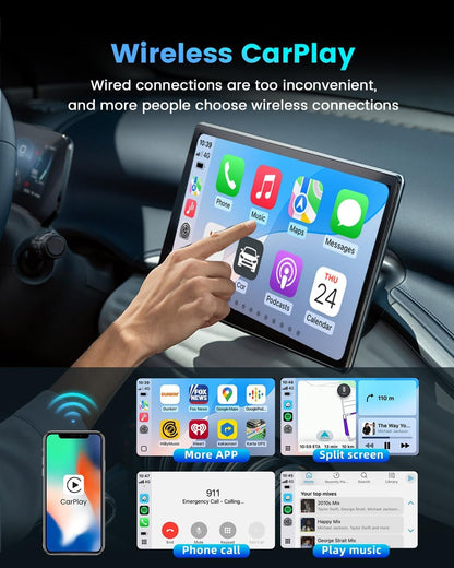 Carlinkit Mini SE Pro Wireless CarPlay Adapter/Wireless Android auto A dapter, Hige-Grade Durability, USB-C/A Universal Car Adapter for iOS/Android