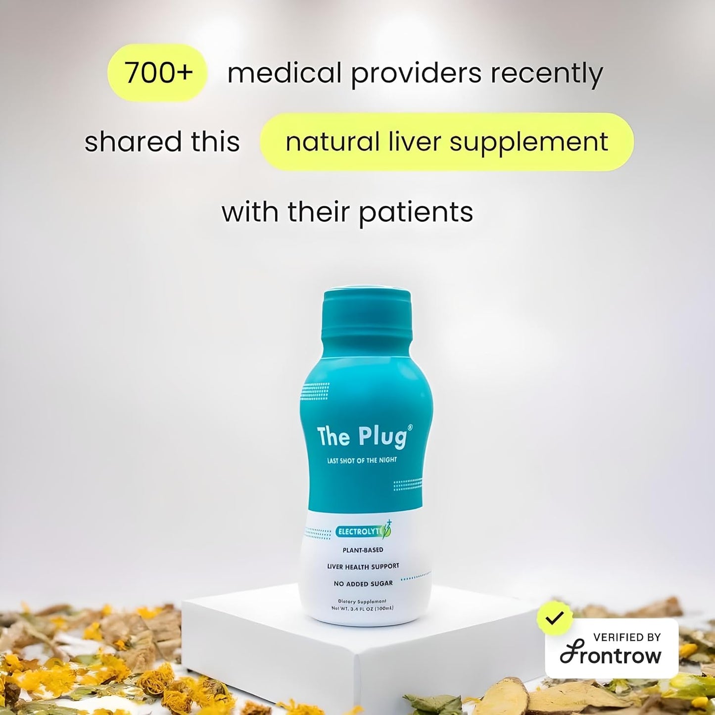 The Plug Recovery Drink, 24-Pack - All-Natural Plant-Based Electrolyte & Liquid Hydration Pack - Supports Liver Detox, Immunity, Anti-Dehydration & Increased Energy - No Added Sugar & No Caffeine