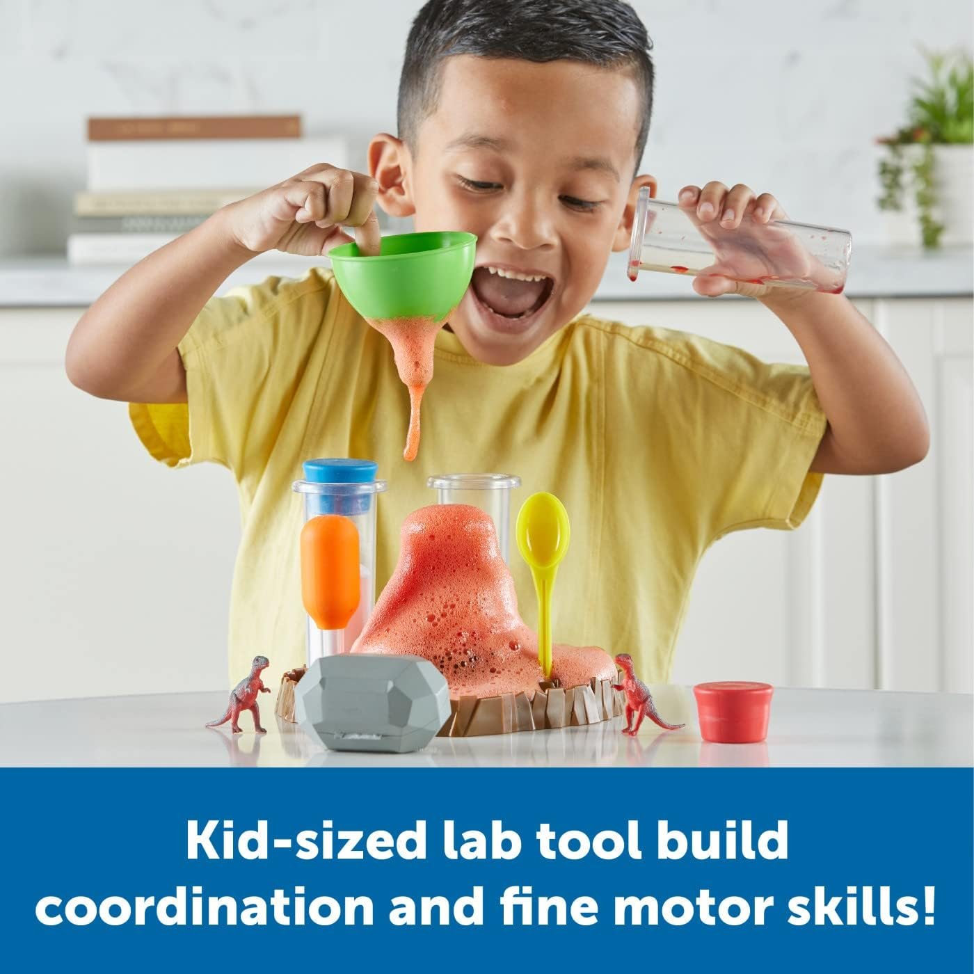 Learning Resources Fizzy Volcano, 13 Pieces, Ages 4+, Preschool Science Lab, Science Kits for Kids, Science Experiments for Kids,STEM Toys for Kids