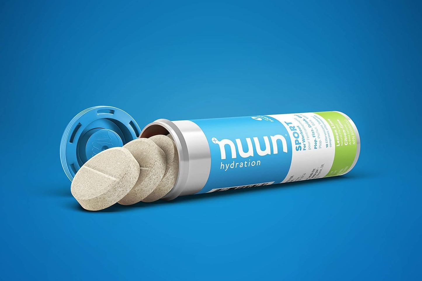 Nuun Active: Electrolyte-Rich Sports Drink Tablets, Lemon Lime, Box of 8 Tubes (80 servings), Sports Drink for Replenishment of Essential Electrolytes Lost Through Sweat