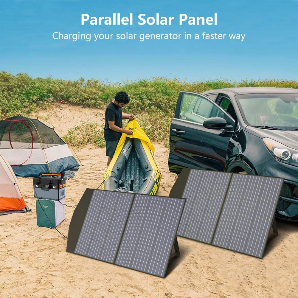ALLPOWERS Portable Solar Panel Charger SP027 100W, Foldable Solar Panel Kit IP66 with Adjustable Kickstand, 22% Efficiency Module, 18V Output for Solar Generator Camping Balcony RV Off Grid