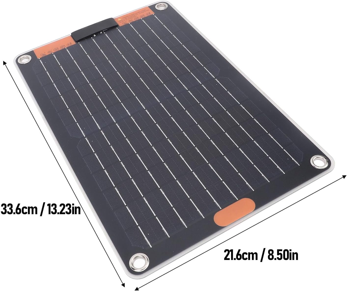 Solar Panel, 15W 5V Portable Monocrystalline Solar Panel Power Charger, Waterproof Portable Power Station with Suction Cup and 2 USB C Ports for Camping Hiking Phone Charging