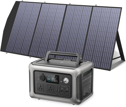ALLPOWERS Portable Power Station R600 299Wh 600W LiFePO4 Battery w/ 200W Solar Panel SP033 Solar Generator 1 Hour Fast Charging MPPT UPS Power Supply Backup for Emergency Camping RV Home Use