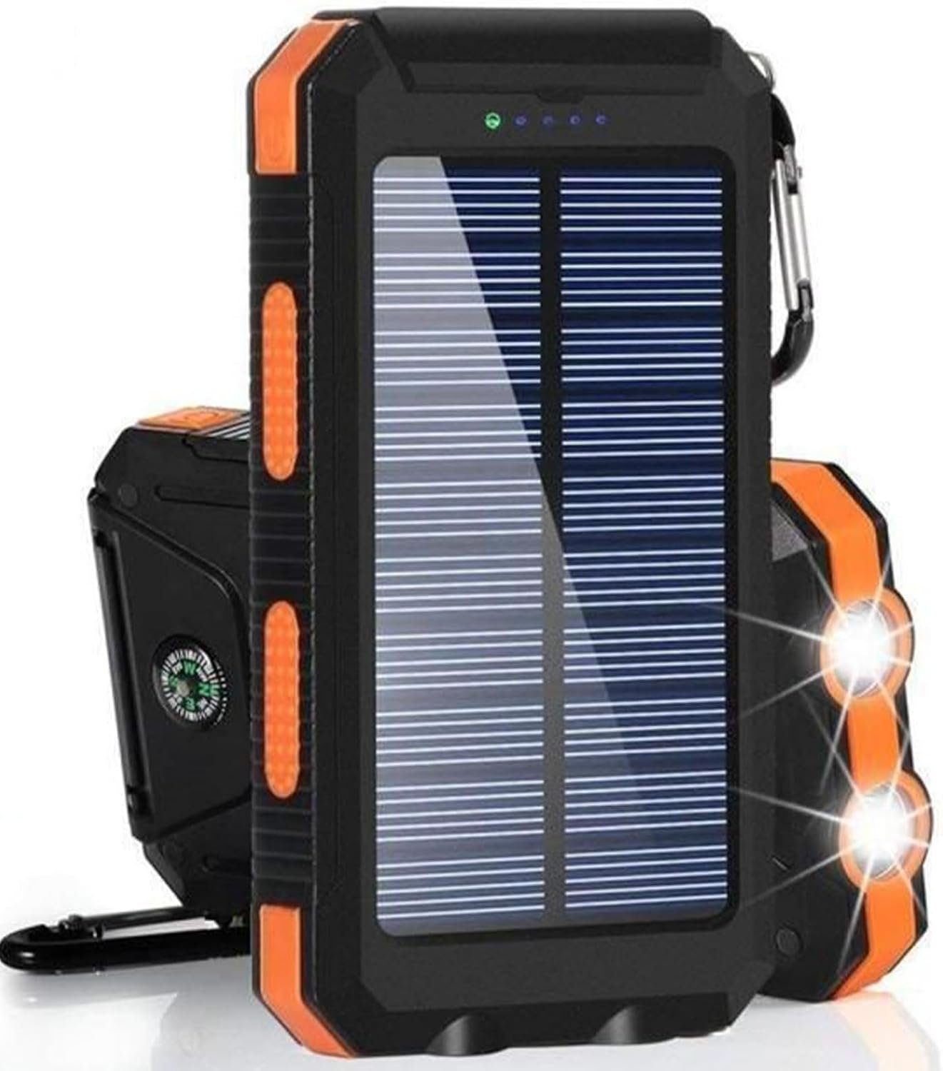 Solar Charger - 20000mAh Portable Solar Fast Charger | Waterproof Battery Pack with Flashlight Survival Gear for Hiking, Explorer & Cell Phone