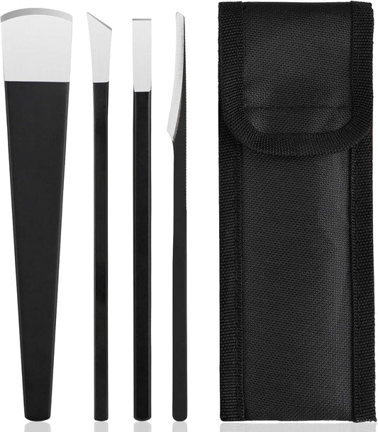 4pcs Pedicure Knife Set, Segbeauty Ingrown Toenail Knife, Correction Nippers Clipper Remover with Carry Bag, High Manganese Steel Nail Care Foot Repair Cutter for Calluses, Beauty Salon Home Use