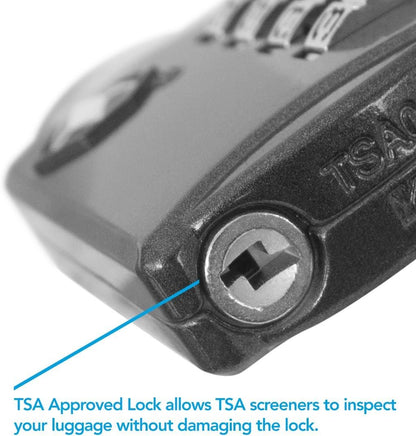 Desired Tools TSA Locks for Luggage, 2-Pc Durable Steel Padlock, Keyless Easy to Read 4-Digit Combination Lock for Backpacks, Travel Suitcases, Toolbox, Filing Cabinets, Baggage & Gym Locker, Red/Blue