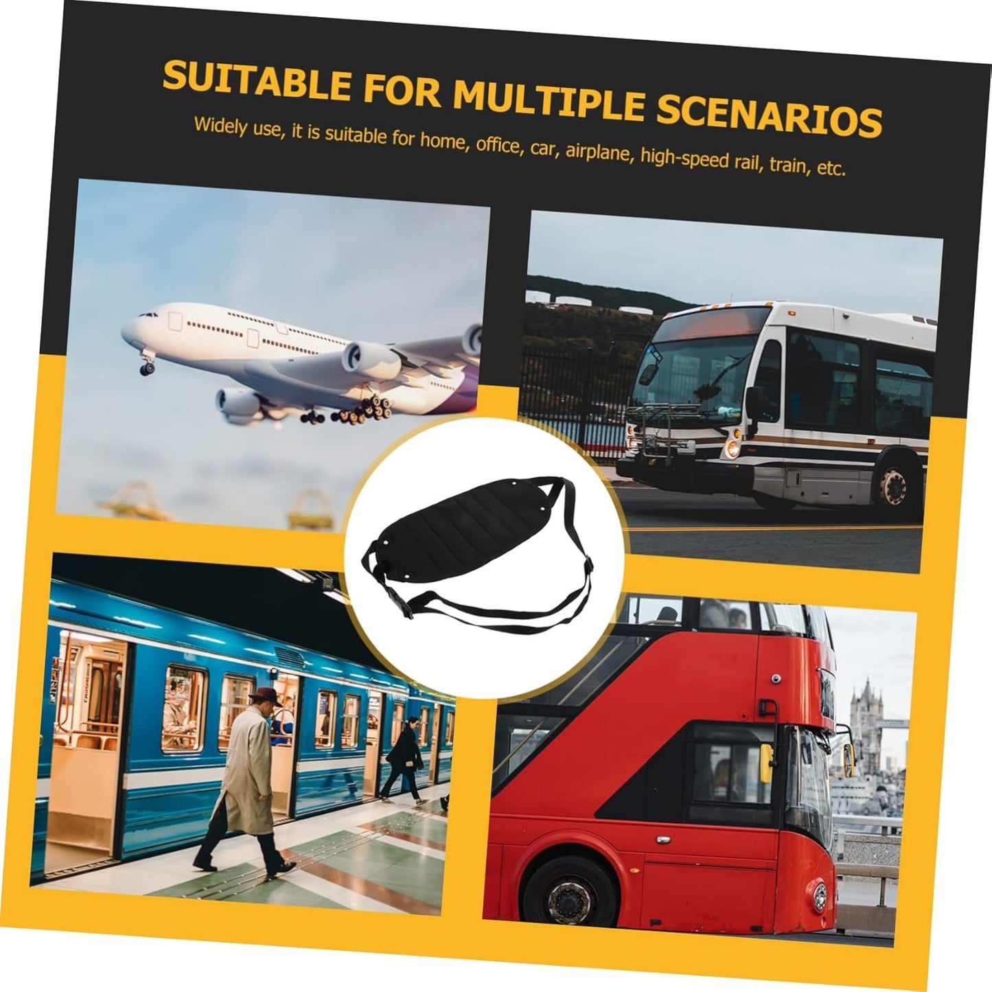 GETAJGHSD Ergonomic Car Foot Pad Plane Bed Foot Rest Cushion Airplane Travel Essentials for Comfort Relaxation