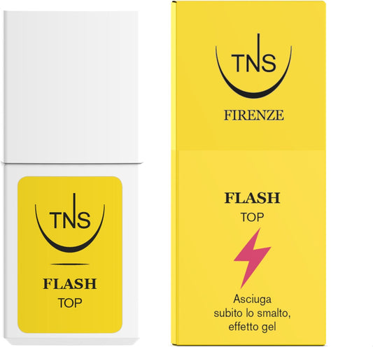 Tns Cosmetics Flash Top Coat, Immediately Dry Gel Effect Nail Polish, 10 ml, Pack of 1