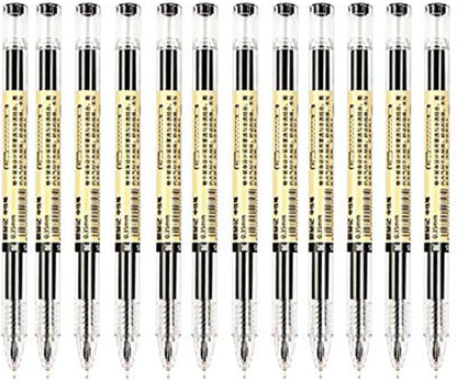 Liquid Ink pen Rollerball Pens Rolling Ball Pens Quick-Drying Gel Ink Pen Extra Fine Point Pens 0.36 mm Japanese Style Maker Pens for Office School Stationery Supply 12 Pieces (Black)