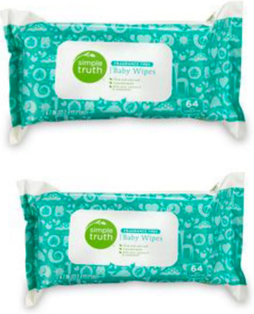 Simple Truth All Natural Baby Wipes 64 count (2 pack)
