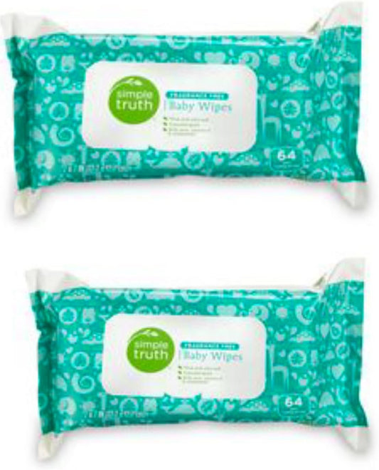 Simple Truth All Natural Baby Wipes 64 count (2 pack)
