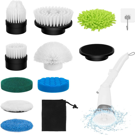 10-in-1 Electric Spin Scrubber Replaceable Brush Heads Set, Universal Electric Scrub Brush Heads for All Brands, Spin Brush Heads for Shower Scrubber, Electric Cleaning Brush for Bathroom Floor Tile